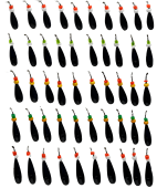 Мормышка литая с бисером ''Овсинка'', 5 разм (ф2-ф6), цвет: черный MOv