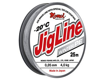 Шнур JigLine Winter 0,14 мм, 10 кг, 25 м, серый